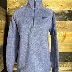 Patagonia Heathered Blue Quarter-Zip Pullover